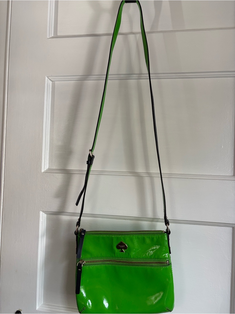 kate spade Bright Green Patent Leather Crossbody Bag